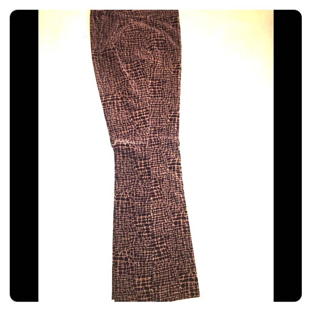 Kenneth Cole Brown Animal Print Slacks